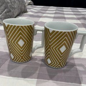 Starbucks 2013 Rosanna Mugs Gold Diamond Geometric Design Germany